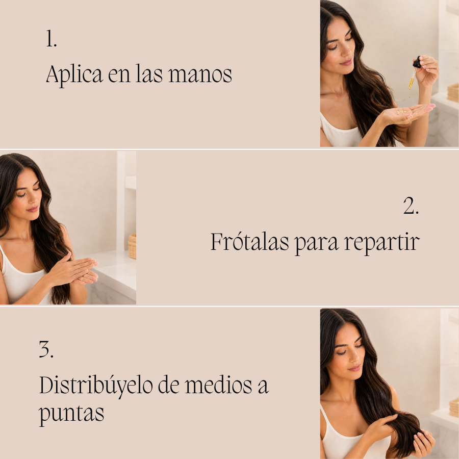 cómo aplicar aceite de argán en el pelo paso a paso